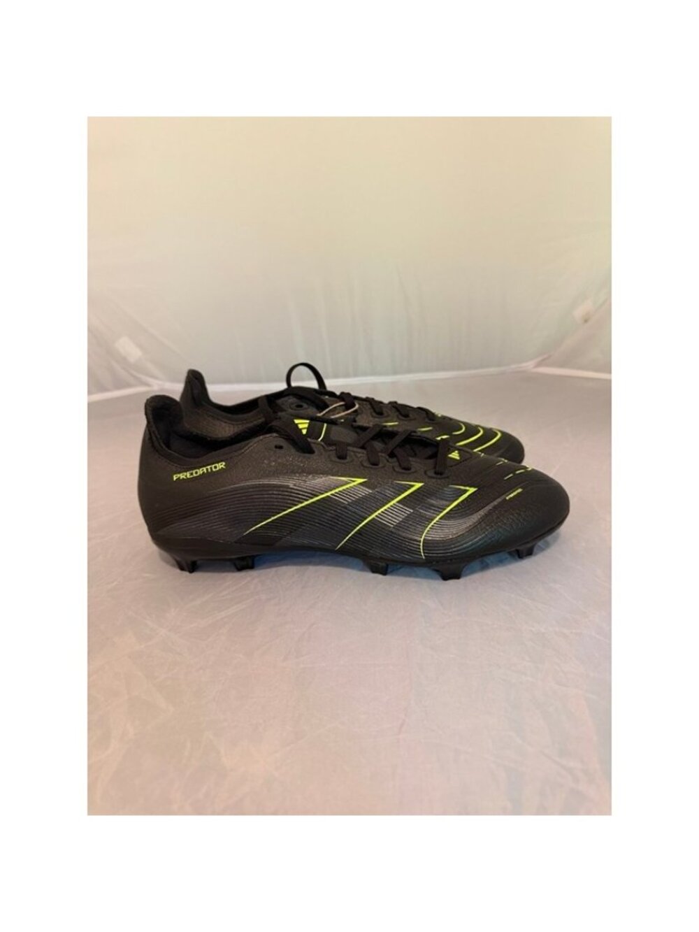 Adidas predator league FT FG black neon soccer cleats women’s size 9.5 JI1118